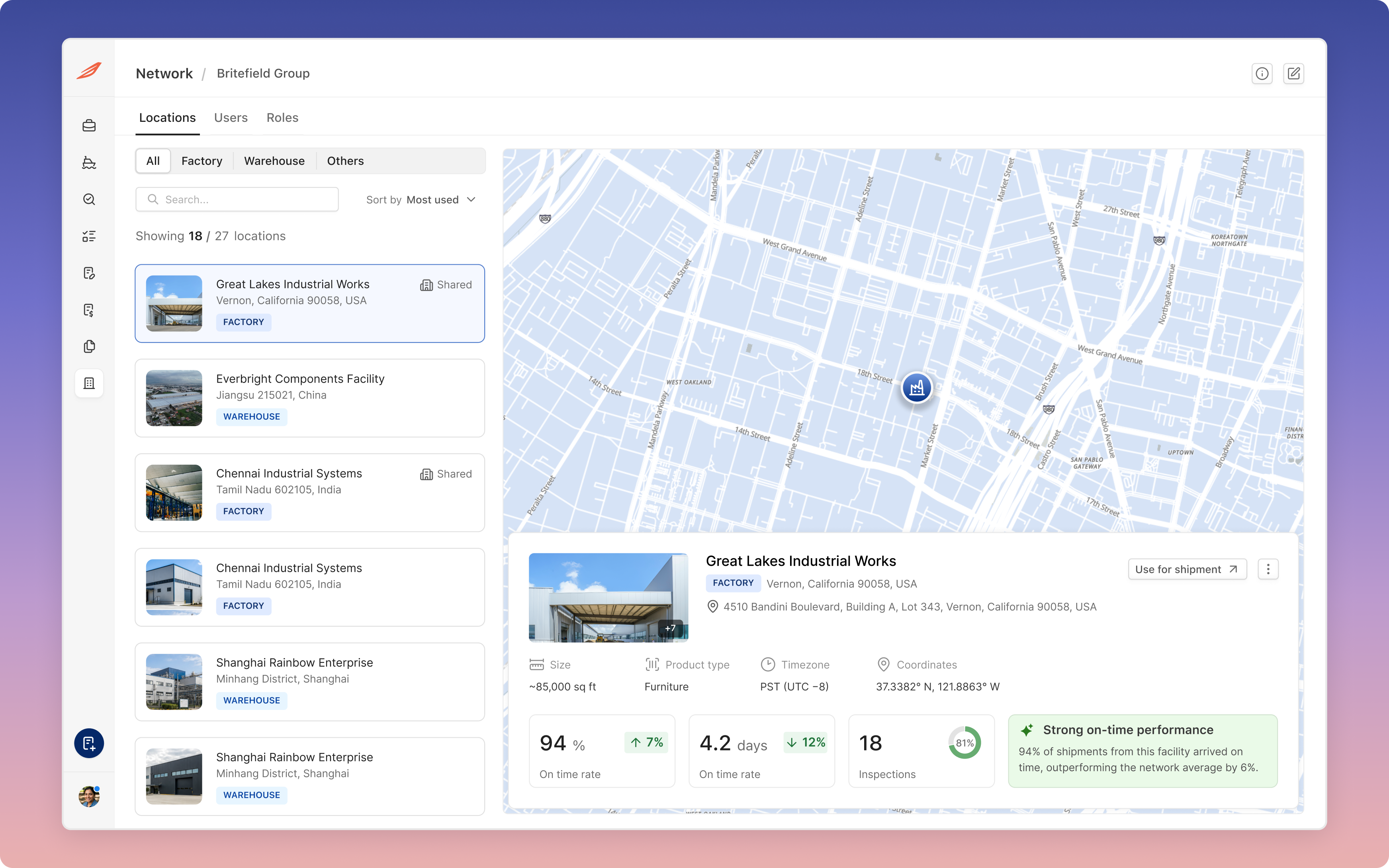 Silq Network facility view with AI-generated insights